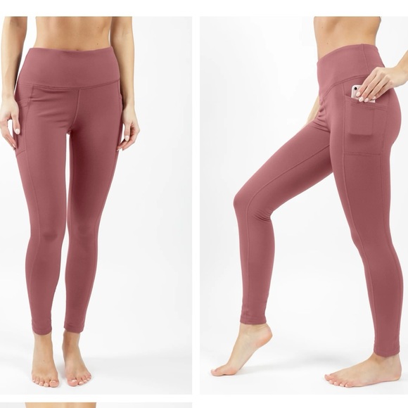 Cold Gear High Waist Fleece Lined Legging with Side Pockets - Picture 7 of 8